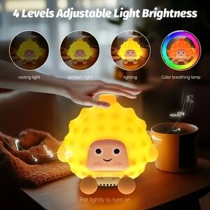 Kids Night Light with Adjustable Brightness - Yellow